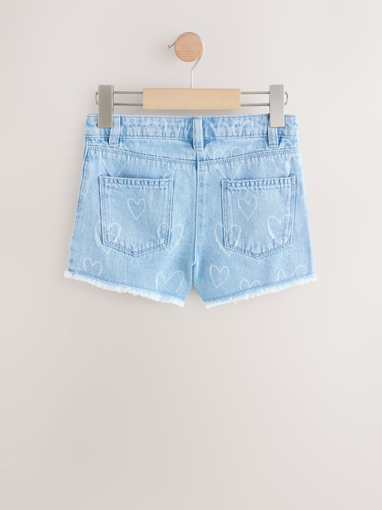 Синий деним - Frayed Edge Denim Shorts (3-16yrs) - Image 2 of 4