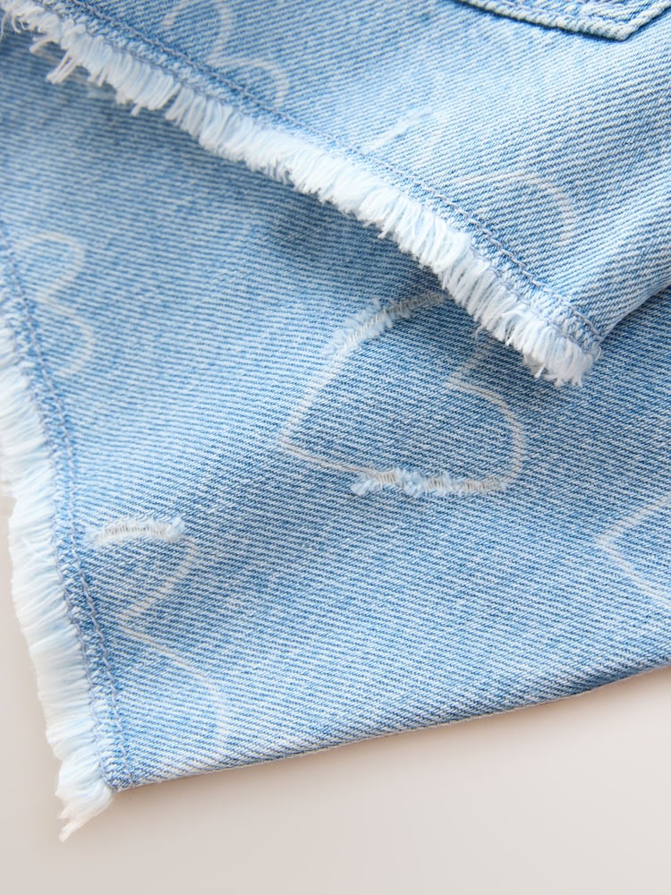 Синий деним - Frayed Edge Denim Shorts (3-16yrs) - Image 4 of 4