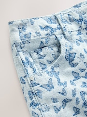 Butterfly Denim Regular Length Frayed Edge Denim Shorts (3-16yrs) - Image 6 of 7