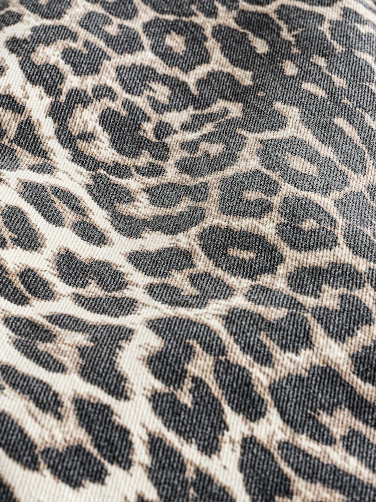 Leopard Print Hourglass Straight Leg 100% Cotton Jeans - Image 3 of 3