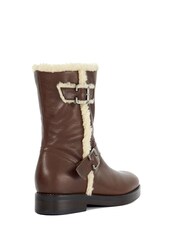 Dune London Brown Pixo Biker Boots - Image 4 of 6
