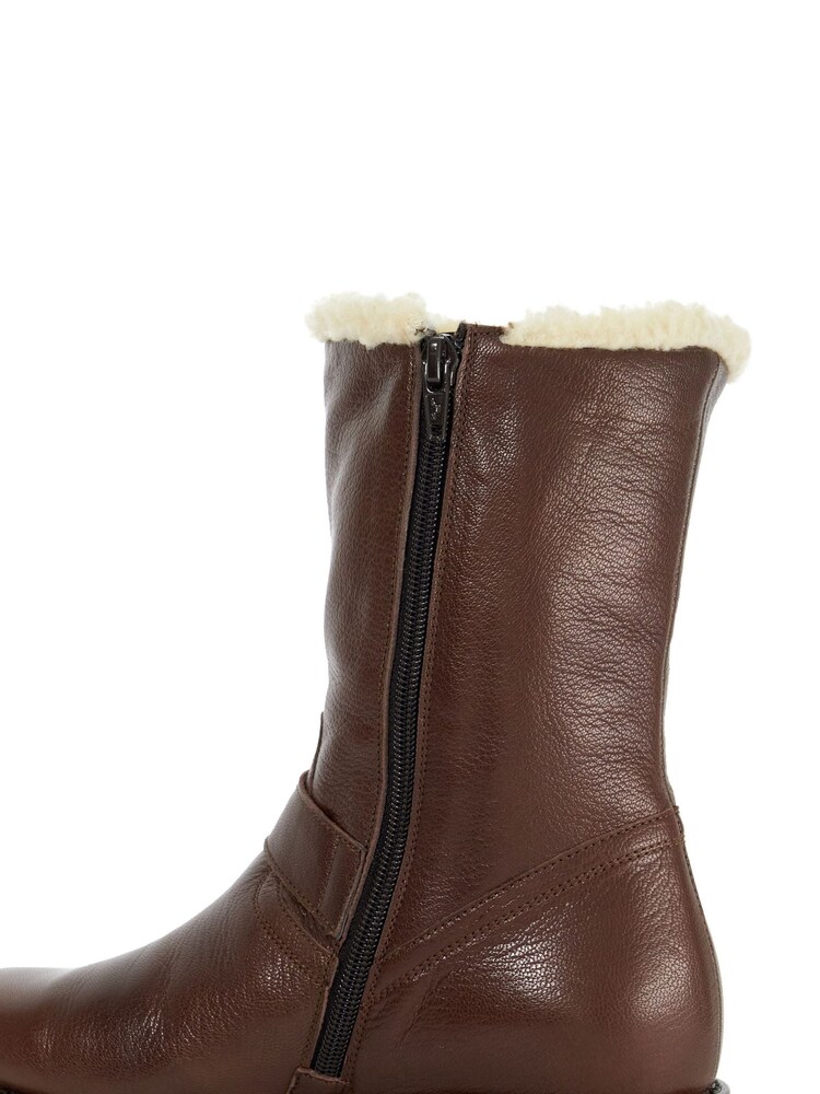 Dune London Brown Pixo Biker Boots - Image 6 of 6