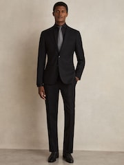 Reiss Black Storm Reg Cotton-Twill Two-Fold Shirt - Image 6 of 7