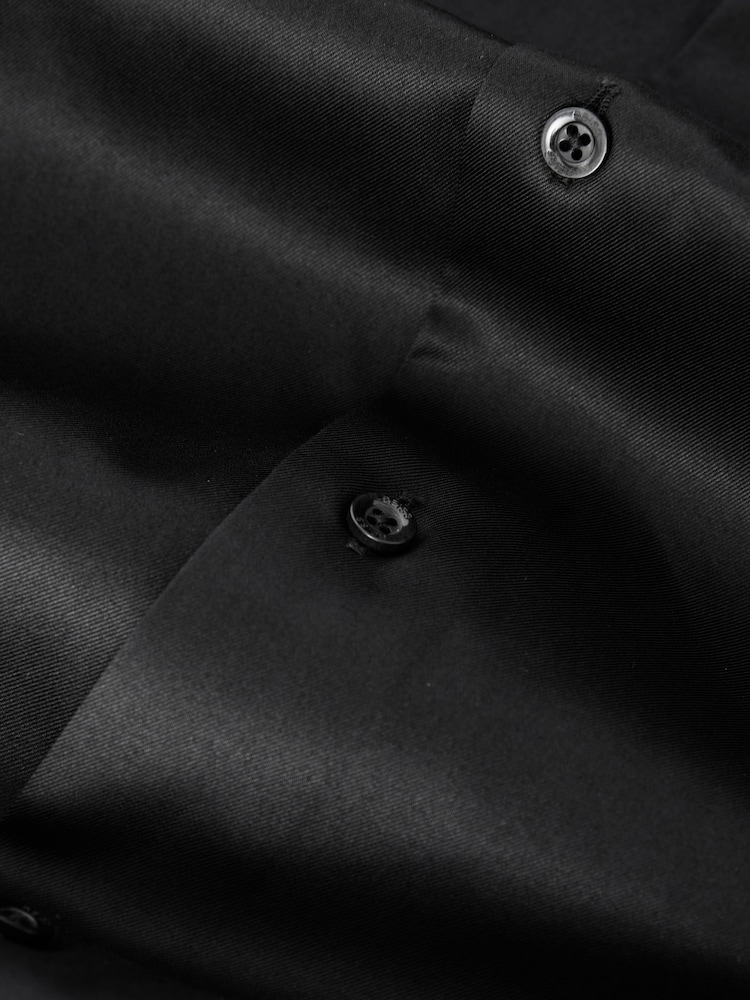 Reiss Black Storm Reg Cotton-Twill Two-Fold Shirt - Image 7 of 7