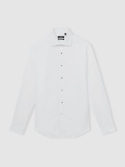 Reiss White Marcel Cotton Slim-Fit Dinner Shirt - Image 2 of 6