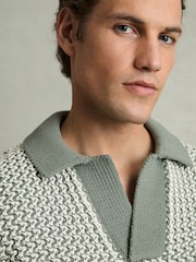 Reiss Oliver Chunky-Knit Open-Collar Polo Shirt - Bild 4 von 6