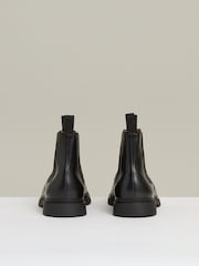 Reiss Black Jagger Leather Rubber Sole Chelsea Boots - Image 4 of 6