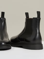 Reiss Black Jagger Leather Rubber Sole Chelsea Boots - Image 6 of 6
