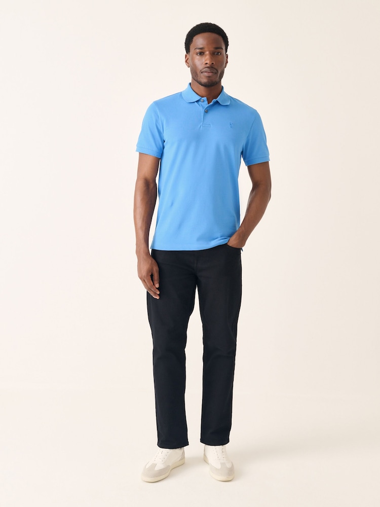 Blue Slim Fit Short Sleeve Pique Polo Shirt - Image 2 of 8