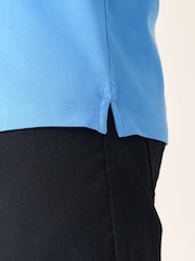 Blue Slim Fit Short Sleeve Pique Polo Shirt - Image 5 of 8
