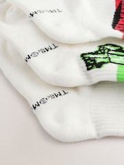 Green/Red/Black Minecraft - License Cushioned Footbed Rich RIbbed Tipped Socks 3 Pack - Изображение 2 из 3