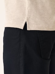 Neutral Marl Slim Fit Short Sleeve Pique Polo Shirt - Image 5 of 8