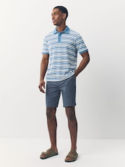 Black/Vintage Blue/ White/ Mushroom Slim Fit Stretch Chino Shorts 4 Pack - Image 3 of 13