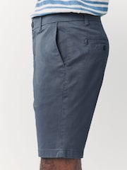 Black/Vintage Blue/ White/ Mushroom Slim Fit Stretch Chino Shorts 4 Pack - Image 6 of 13