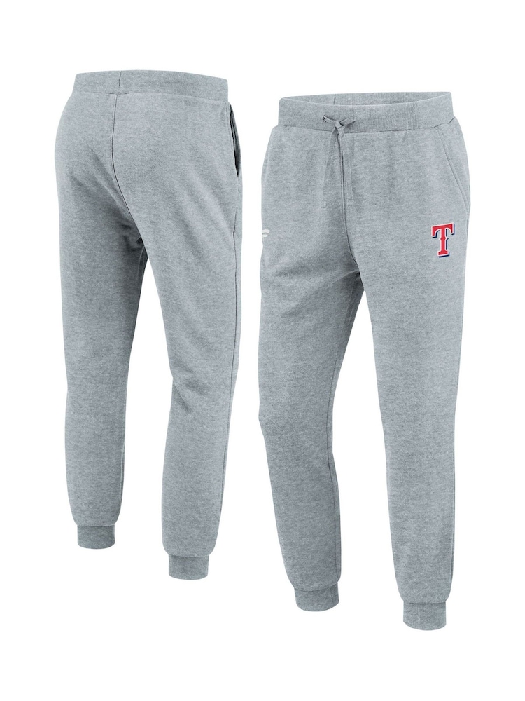 Fanatics Grey MLB Texas Rangers Fleece Joggers - Image 1 of 3