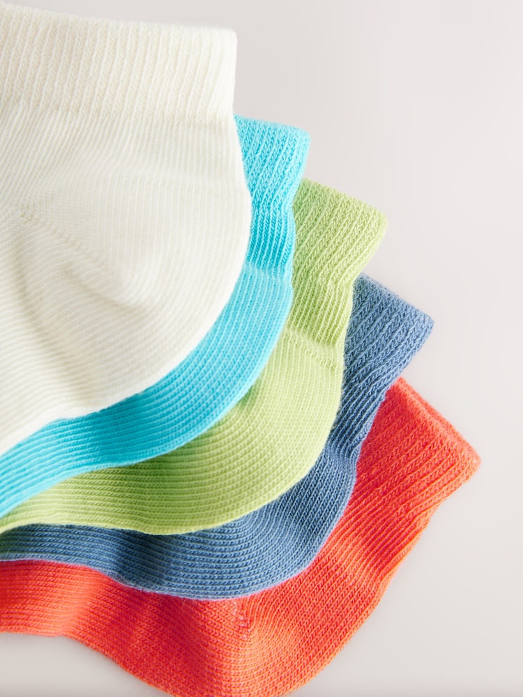 Bright Plains Cotton Rich Trainer Socks 5 Pack - Image 2 of 3 Bright Plains Cotton Rich Trainer Socks 5 Pack - Image 2 of 3