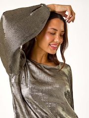Roman Metallic Faux Pearl Collar Jumper - Image 1 of 5