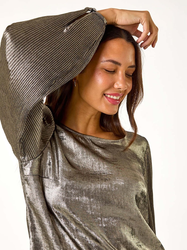 Roman Metallic Faux Pearl Collar Jumper - Image 1 of 5