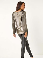 Roman Metallic Faux Pearl Collar Jumper - Image 3 of 5