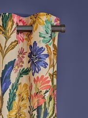 Cortinas blackout com ilhós e estampa floral ousada em mistura de linho - Imagem 4 de 5