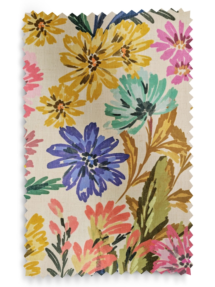 Cortinas blackout com ilhós e estampa floral ousada em mistura de linho - Imagem 5 de 5