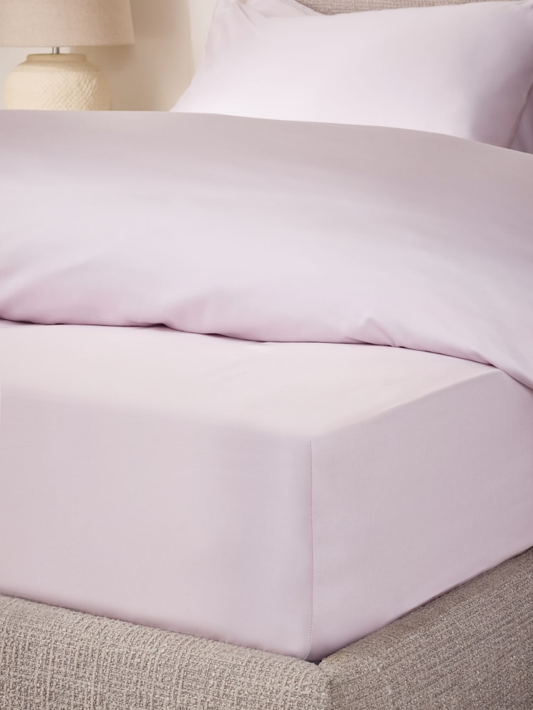 Lilac Purple Collection Luxe 400 Thread Count 100% Egyptian Deep Fitted Cotton Sateen Sheet - Image 1 of 2