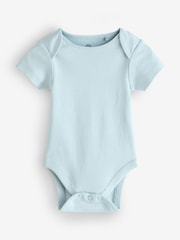Blue 100% Cotton Baby Bodysuit Sleepsuits 4 Pack - Image 2 of 4