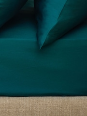 Teal Blue Collection Luxe 400 Thread Count 100% Egyptian Deep Fitted Cotton Sateen Sheet - Image 2 of 2