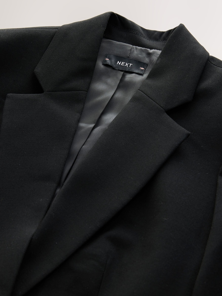 Black Tailored Single Breasted Blazer with Wool - Image 2 of 3