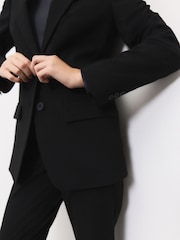Black Tailored Single Breasted Blazer with Wool - Image 5 of 8
