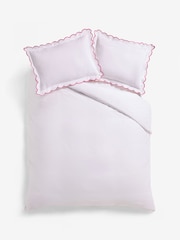 200 Thread Count Scallop Duvet Cover and Pillowcase Set - Imagem 4 de 4