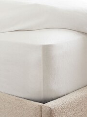 White Collection Luxe Brushed Cotton Extra Deep Fitted Sheet - Image 5 of 6