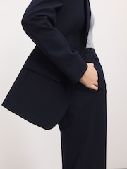 Navy Tailored Single Breasted Blazer with Wool - Image 5 of 8