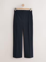 Navy Tailored Wide Leg Trousers with Wool - Image 6 of 8