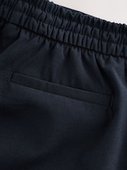 Navy Tailored Wide Leg Trousers with Wool - Image 7 of 8