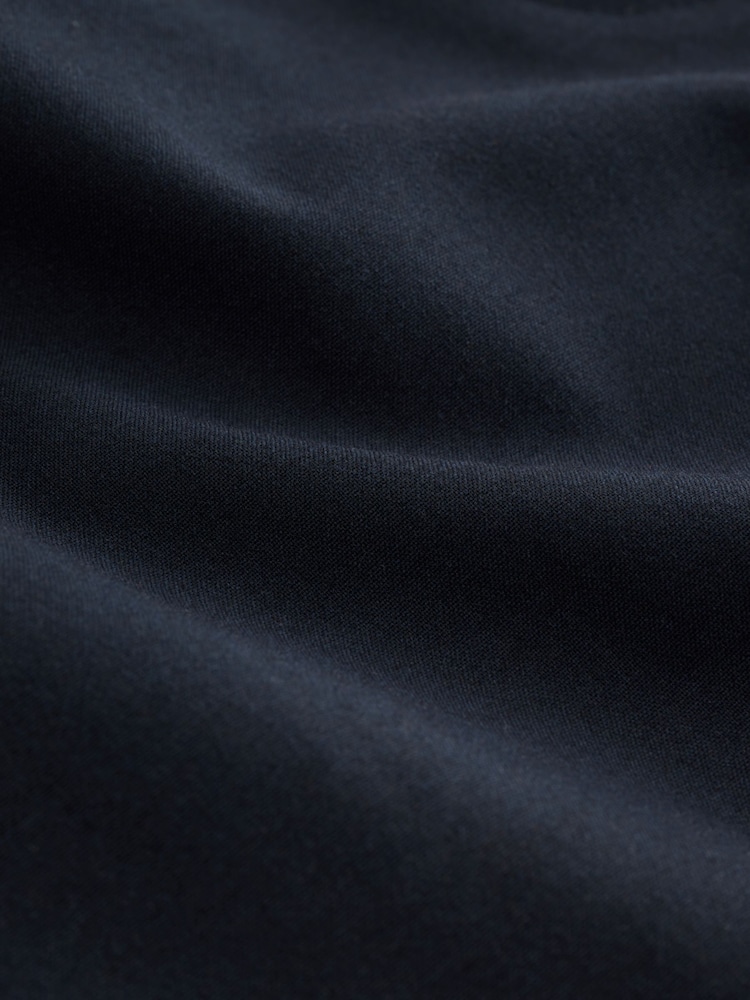 Navy Tailored Wide Leg Trousers with Wool - Image 8 of 8
