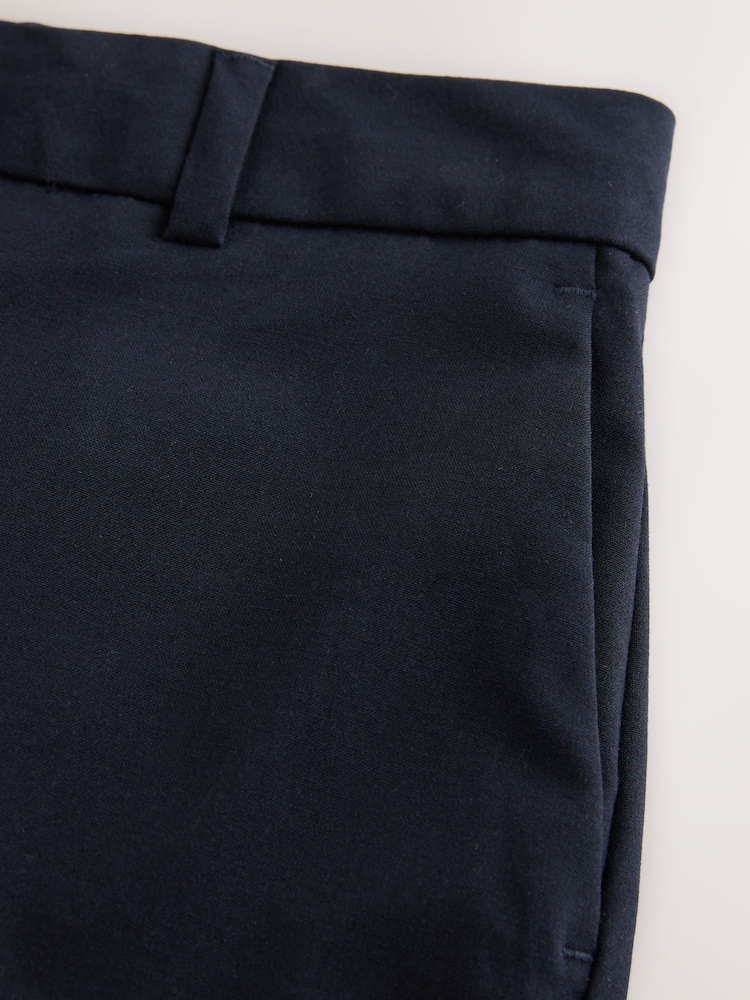 Navy Slim Tailored Trousers with Wool - Image 2 of 3