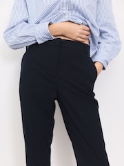Navy Slim Tailored Trousers with Wool - Image 4 of 7