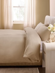 Natural Brushed Supersoft Cotton Duvet Cover And Pillowcase Set - Image 2 of 5