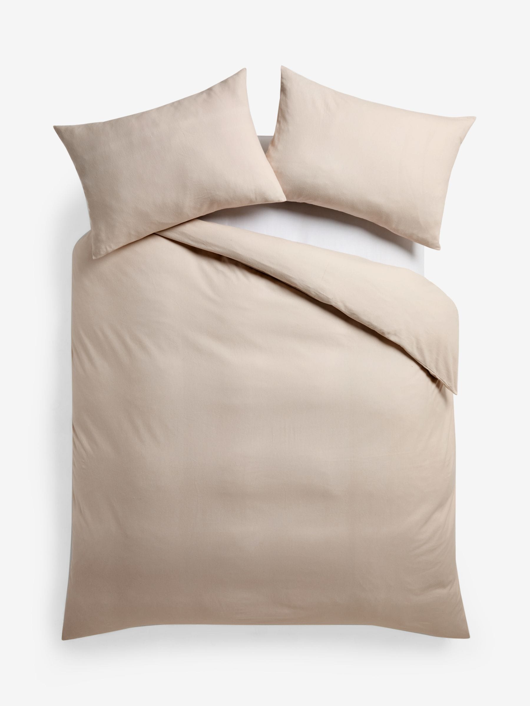 Brushed Supersoft 100% Cotton Duvet Cover and Pillowcase Set - Thumbnail 2