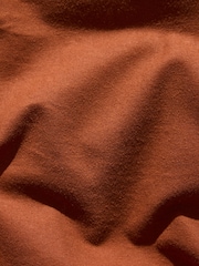 Rust Brown Brushed Supersoft Cotton Duvet Cover And Pillowcase Set - Image 3 of 5