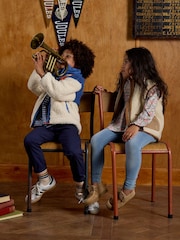 Creme und Blau - Joules Boys' Billy Zip Through Fleece - Bild 2 von 7