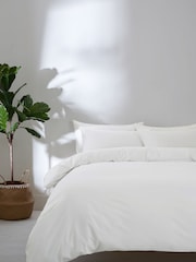 White Non Iron Simply Soft Microfibre Duvet Cover and Pillowcase Set - Image 1 of 4