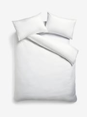 White Non Iron Simply Soft Microfibre Duvet Cover and Pillowcase Set - Image 4 of 4
