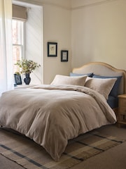 Natural Oyster Plush Faux Fur Duvet Cover and Pillowcase Set - Image 2 of 4
