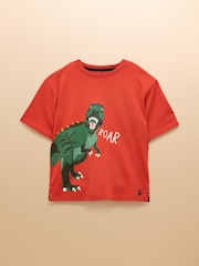 Joules Boys' Ben Orange Short Sleeve T-Shirt - Image 1 of 5