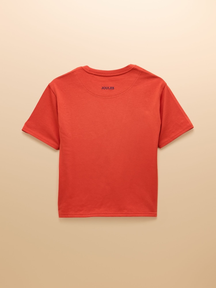 Joules Boys' Ben Orange Short Sleeve T-Shirt - Image 2 of 5