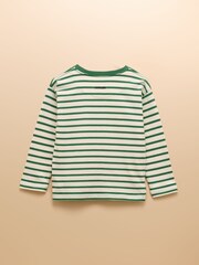 Joules Boys' Jack Green/White Applique Long Sleeve Top - Image 2 of 5