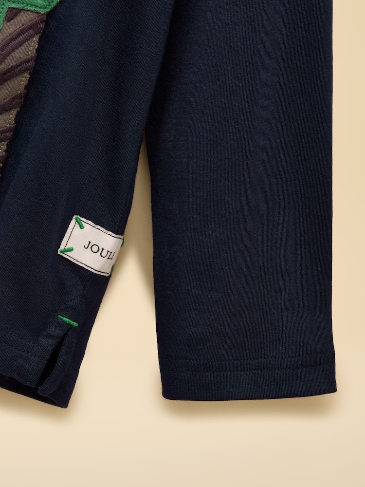 Joules Boys' Jack Navy Applique Long Sleeve Top - Image 4 of 4