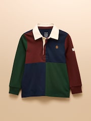 Joules Boys' Rugby Club Multi Colourblock Shirt - Image 1 of 4